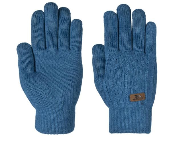 Trespass Kollie - damskie dzianinowe rękawiczki Bondi Blue. Niebieskie rękawiczki damskie Trespass, bez wzorów, z dzianiny. Za 180.99 zł.
