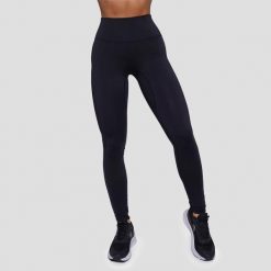 Legginsy damskie functional training z wysokim stanem czarne FIT. Czarne legginsy damskie GYMBEAM, l, bez wzorów, z elastanu. Za 112.90 zł.
