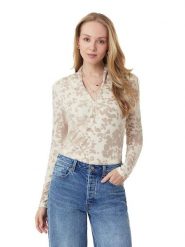 Scotch & Soda Koszulka w kolorze kremowo-beżowym rozmiar: L. Brązowe t-shirty damskie Scotch & Soda, l, bez wzorów, bez kołnierzyka. Za 131.43 zł.