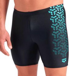 Spodenki do pływania Arena Mid-Jammer Kikko Black Water. Czarne kąpielówki męskie Arena, m, bez wzorów, do pływania. Za 199.99 zł.
