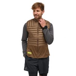 Kamizelka puchowa L.I.M Intense Trail Down Vest. Brązowe kamizelki męskie Haglöfs, l, z puchu. Za 1,190.00 zł.