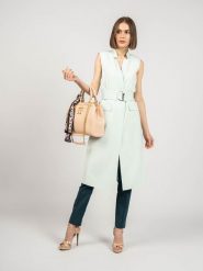 Patrizia Pepe Kamizelka | 2S1293/AD83 | Gilet | Kobieta | Zielony. Zielone kamizelki damskie Patrizia Pepe, s, z elastanu, długie. W wyprzedaży za 499.00 zł.
