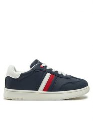 Tommy Hilfiger Sneakersy Stripe Low Cut Lace-Up Sneaker T3X9-33851-1269 M Granatowy. Niebieskie buty sportowe chłopięce Tommy Hilfiger, ze skóry, bez zapięcia. Za 189.99 zł.