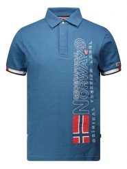 Geographical Norway Koszulka polo "Kogo" w kolorze niebieskim rozmiar: XL. Niebieskie koszulki polo męskie Geographical Norway, xl, bez wzorów, z bawełny, bez ramiączek. Za 79.95 zł.