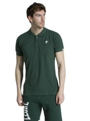 Koszulka polo na co dzień na siłownię. Zielone koszulki polo męskie LEONE 1947 APPAREL, m, z aplikacjami, bez ramiączek. Za 63.11 zł.