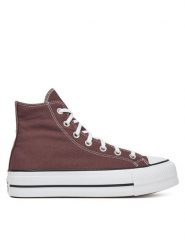 Converse Trampki Chuck Taylor All Star Lift Platform A10646C Bordowy. Czerwone trampki i tenisówki damskie Converse, bez wzorów, z materiału. Za 309.99 zł.
