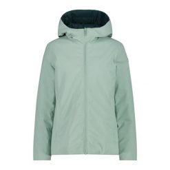 Kobieta odwracalna kurtka przeciwdeszczowa z kapturem na zamek CMP. Zielone kurtki przeciwdeszczowe damskie CMP, z kapturem. Za 622.55 zł.