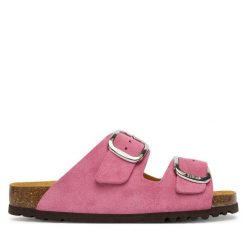 Klapki Scholl. Czerwone klapki damskie Scholl, bez wzorów, bez obcasa. Za 379.99 zł.