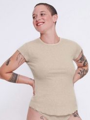 Sloggi Koszulka w kolorze beżowym rozmiar: M. Brązowe bluzki damskie Sloggi, m, bez wzorów, z bawełny, bez kołnierzyka. Za 78.66 zł.