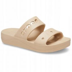 Klapki Dla Dorosłych Crocs Baya Platform. Brązowe klapki i japonki męskie Crocs, z materiału. Za 139.99 zł.