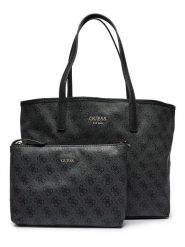 Guess Torebka w kolorze antracytowym - 32 x 27 x 15 cm rozmiar: onesize. Czarne torebki klasyczne damskie Guess, z aplikacjami, z materiału, bez dodatków. Za 482.03 zł.