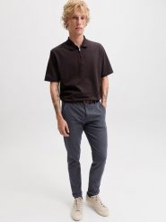 Jack & Jones Spodnie chino "Pstmarco" w kolorze granatowym rozmiar: W30/L34. Niebieskie spodnie materiałowe męskie Jack & Jones, z aplikacjami, ze skóry. Za 169.95 zł.