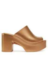 Melissa Klapki Melissa Mule Hype Metallic Ad 36497 Złoty. Żółte klapki damskie Melissa, bez wzorów, z tworzywa sztucznego, bez obcasa. Za 369.99 zł.