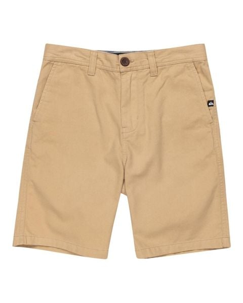 Szorty spacerowe dla Chłopcy EVERYDAY UNION LIGHT 17" Brązowy. Brązowe szorty męskie Quiksilver, z bawełny, bez kołnierzyka. Za 148.50 zł.
