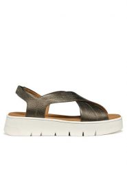 Geox Sandały D Dandra 40 D55SCA 0002N C3016 Zielony. Zielone sandały damskie Geox, bez wzorów, ze skóry, bez obcasa, na koturnie. Za 309.99 zł.