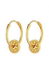Elli Damski wisior kreolski Moneta Sun Antique w 925 Sterling Silver Kolczyki 1 ct. Szare kolczyki damskie Elli, srebrne. Za 378.99 zł.