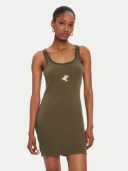 One Teaspoon Sukienka letnia 26495C Zielony Slim Fit. Zielone sukienki damskie One Teaspoon, na lato, xl, bez wzorów, z bawełny, bez kołnierzyka, bez ramiączek. Za 279.99 zł.
