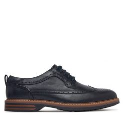 Półbuty Clarks. Niebieskie półbuty męskie Clarks, bez zapięcia. Za 479.99 zł.
