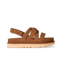 Damskie sandały Ugg W GOLDENSTAR GLEAM 1175122-CHE. Brązowe sandały damskie Ugg, bez wzorów, z materiału, bez obcasa. Za 429.00 zł.