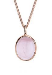Elli Damski owalny wisiorek soliter z kwarcem różowym w pozłacanym różowym złotem srebrze próby 925 Sterling Silver Naszyjniki 1 ct. Czerwone naszyjniki damskie Elli, pozłacane. Za 263.99 zł.