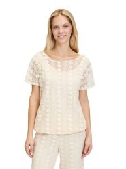 CARTOON Bluzka w kolorze kremowym rozmiar: 40. Brązowe bluzki damskie Cartoon, bez wzorów, z bawełny, bez kołnierzyka, bez ramiączek. Za 113.99 zł.