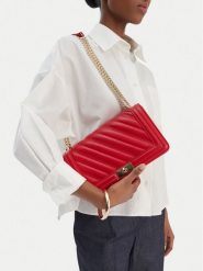 Badura Torebka TYL00495 Czerwony. Czerwone torebki klasyczne damskie Badura, bez wzorów, z materiału, bez dodatków. Za 199.99 zł.