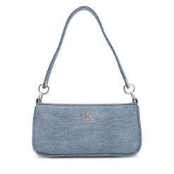 Torebka Calvin Klein. Niebieskie torebki klasyczne damskie CALVIN KLEIN, bez wzorów, z denimu, bez dodatków. Za 289.99 zł.