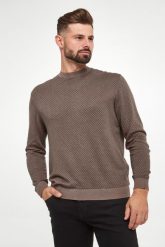 Sweter męski z jedwabiem ARMANI EXCHANGE. Swetry męskie Armani Exchange, m, bez wzorów, bez kołnierzyka. W wyprzedaży za 317.40 zł.