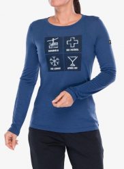 Bluza damska Super.natural Swiss Lodge LS. Niebieskie bluzy sportowe damskie Super.natural, m, z materiału. Za 203.99 zł.