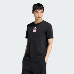 Koszulka z grafiką adidas Marvel Spider-Man. Czarne t-shirty sportowe męskie Adidas, uniwersalny, z bawełny, bez ramiączek. Za 179.00 zł.