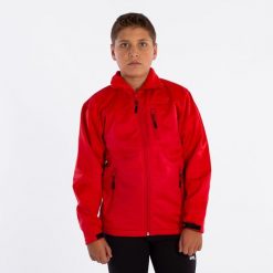 Wodoodporna kurtka dziecięca z zamkiem i trzema kieszeniami. Czerwone kurtki treningowe męskie Softee, m, bez wzorów, z elastanu, do biegania. Za 202.99 zł.