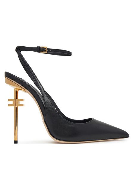 Elisabetta Franchi Szpilki SA-26B-51E2 Czarny. Czarne szpilki Elisabetta Franchi, bez wzorów, ze skóry, bez obcasa. Za 1,699.00 zł.