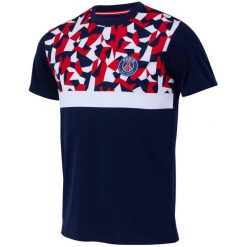 Koszulka piłkarska dla dorosłych Paris Saint-Germain 23/24. Niebieskie t-shirty sportowe męskie PSG, m, bez ramiączek, do piłki nożnej. Za 169.99 zł.