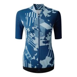 Damska Koszulka AEP Stimulus III Geometric Jersey. Niebieskie bluzki damskie Dare 2b, bez wzorów, z jersey, sportowe, bez kołnierzyka, bez ramiączek. Za 93.99 zł.