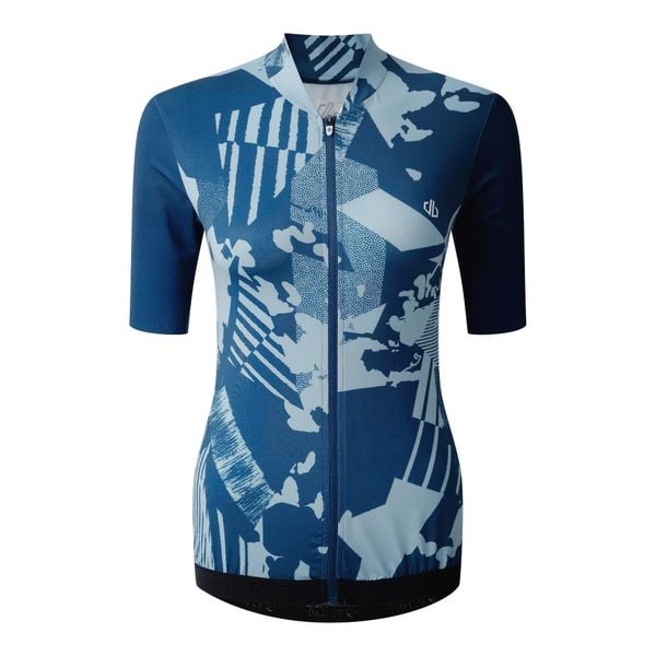 Damska Koszulka AEP Stimulus III Geometric Jersey. Niebieskie bluzki damskie Dare 2b, bez wzorów, z jersey, bez kołnierzyka. Za 93.99 zł.