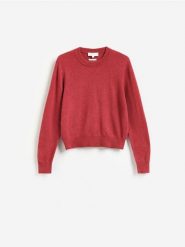 Sweter z wełny merino - brudny róż. Czerwone swetry klasyczne damskie Reserved, l, z wełny, bez kołnierzyka. Za 199.99 zł.
