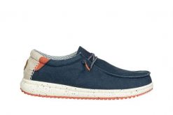 Półbuty Walk In Pitas Nias Marino 003313, Granatowy, Materiał - 44. Niebieskie półbuty męskie Walk In Pitas, na lato, z bawełny, bez zapięcia. W wyprzedaży za 224.10 zł.