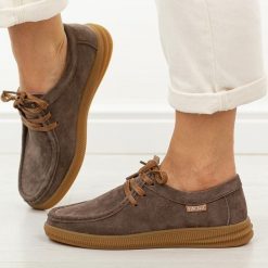 Brązowe skórzane mokasyny damskie Vinceza 95391. Brązowe mokasyny damskie VINCEZA, z jeansu. Za 239.00 zł.