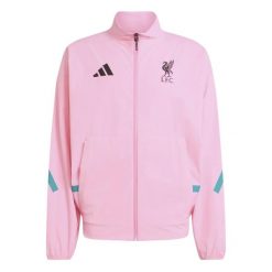 Kurtka dresowa Liverpool FC ZN.E. 2025/26. Czerwone kurtki treningowe męskie Adidas, s, bez wzorów, z dresówki, do piłki nożnej. Za 417.50 zł.