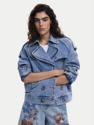 Desigual Kurtka jeansowa Ontario 25SWED57 Niebieski Regular Fit. Niebieskie kurtki damskie Desigual, s, bez wzorów, z bawełny, bez kaptura. Za 719.99 zł.