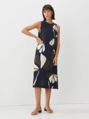 Someday Sukienka w kolorze granatowym rozmiar: 36. Niebieskie sukienki damskie Someday, na co dzień, bez wzorów, z wiskozy, bez kołnierzyka, bez ramiączek, midi, proste. Za 122.09 zł.