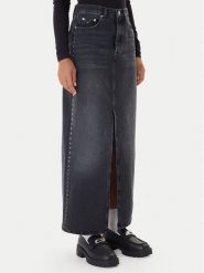 Tommy Jeans Spódnica jeansowa Layla DW0DW21576 Czarny Regular Fit. Czarne spódniczki damskie Tommy Jeans, bez wzorów, z bawełny. Za 519.99 zł.