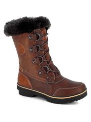 Kimberfeel Kozaki zimowe "Megeve" w kolorze brązowym rozmiar: 36. Brązowe kozaki damskie Kimberfeel, z materiału, bez obcasa. Za 469.95 zł.