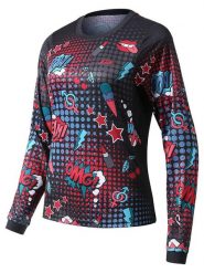 Protective Koszulka kolarska "Bang" w kolorze czarnym ze wzorem rozmiar: 48. Czarne bluzki sportowe damskie Protective, bez wzorów, z materiału, bez ramiączek. Za 92.21 zł.