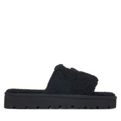 Klapki KARL LAGERFELD. Czarne klapki damskie Karl Lagerfeld, bez wzorów, bez obcasa. Za 659.99 zł.