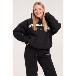 Bluza fitness damska Gym Glamour college. Czarne bluzy bez kaptura damskie GYM GLAMOUR, m, bez wzorów, bez ramiączek, bez kaptura. Za 169.99 zł.