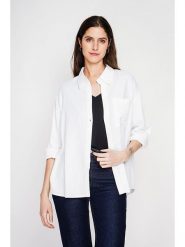 Le Jardin du Lin Lniana koszula w kolorze białym rozmiar: 38. Białe koszule damskie Le jardin du lin, bez wzorów, ze lnu, bez kołnierzyka, bez ramiączek. Za 108.99 zł.