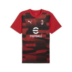 Męska koszulka przedmeczowa z krótkim rękawem AC Milan PUMA. Czarne t-shirty sportowe męskie Puma, m, bez ramiączek, do piłki nożnej. W wyprzedaży za 234.00 zł.