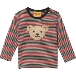 Koszulka w kolorze czerwono-czarnym. Czerwone t-shirty chłopięce Steiff, z aplikacjami, bez ramiączek. W wyprzedaży za 42.95 zł.