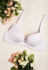Biały Biustonosz Full Cup z Koronką i Regulowanymi Ramiączkami Gicca. Białe biustonosze Born2be, bez wzorów, z koronki. Za 29.99 zł.